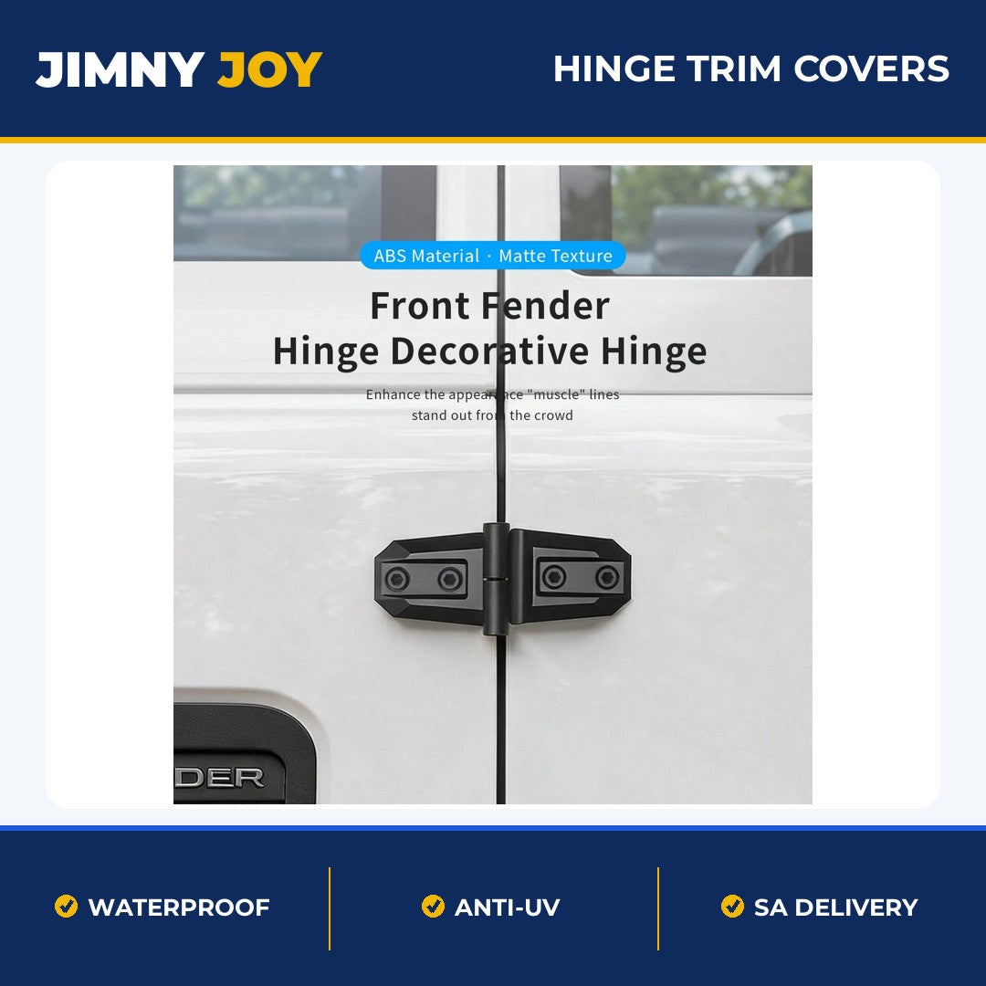 Jimny Door & Hood Hinge Trim Covers (2 Pack) 🔩