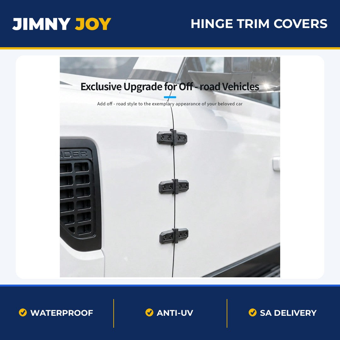 Jimny Door & Hood Hinge Trim Covers (2 Pack) 🔩