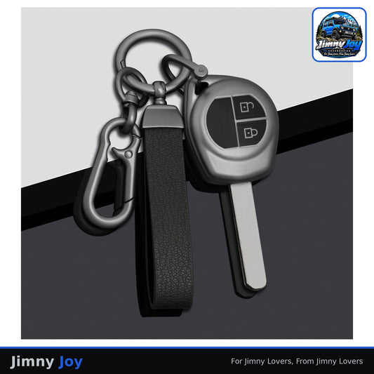 Jimny Joy Gunmetal TPU Key Shell with Strap – Suzuki 2-Button 🔑