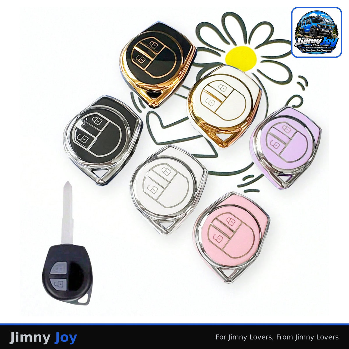 Jimny Joy Soft TPU Key Cover – Suzuki 2-Button 🔑