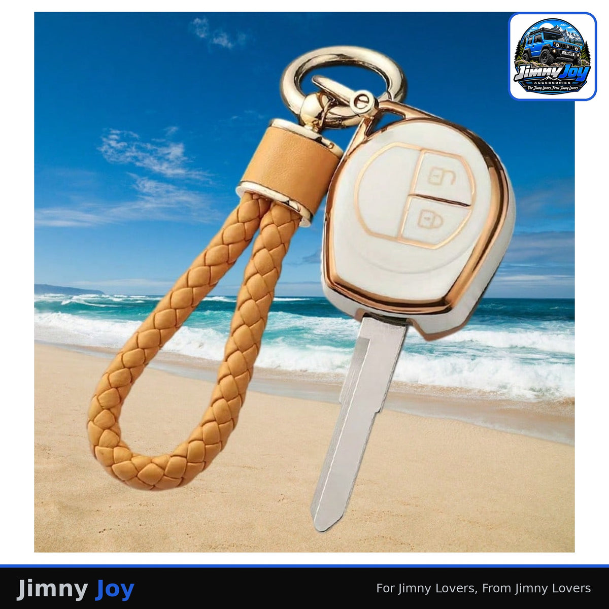 Jimny Joy TPU Key Shell with Braided Rope – Suzuki 2-Button 🔑
