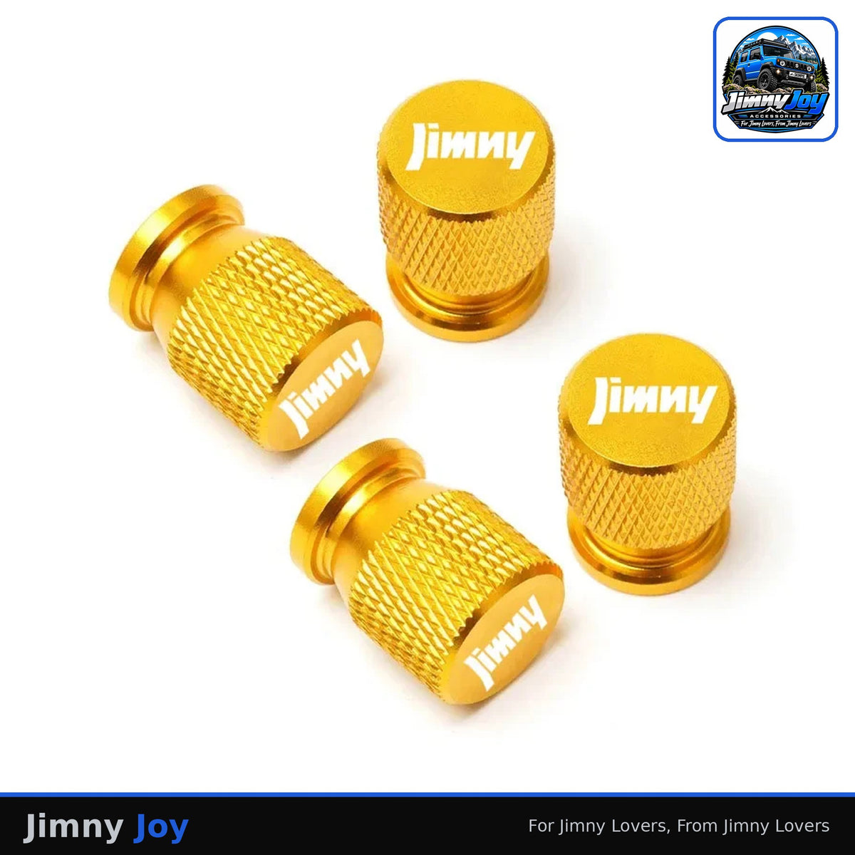 Jimny Joy CNC Metal Tyre Valve Caps – Set of 4 🛞