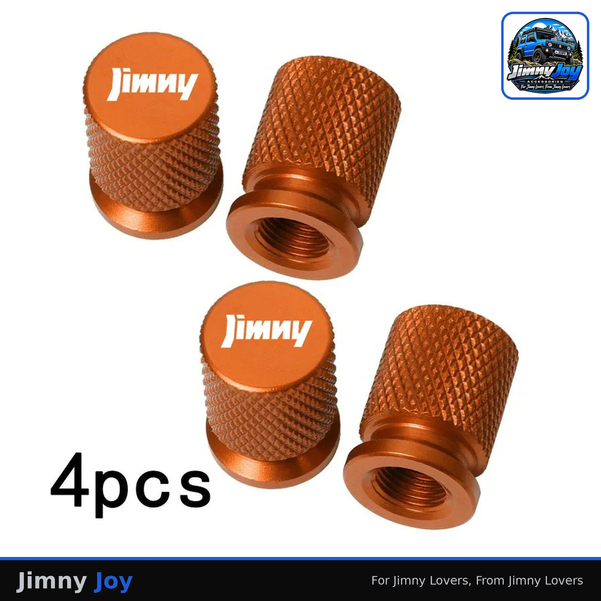 Jimny Joy CNC Metal Tyre Valve Caps – Set of 4 🛞