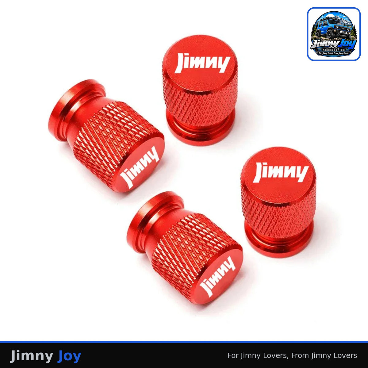 Jimny Joy CNC Metal Tyre Valve Caps – Set of 4 🛞