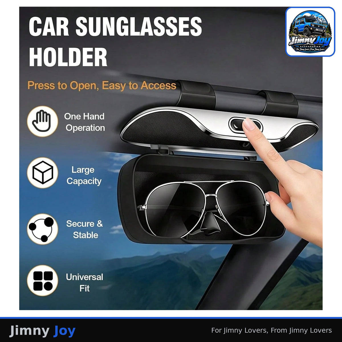 Jimny Joy Sun Visor Sunglasses Holder 🕶️
