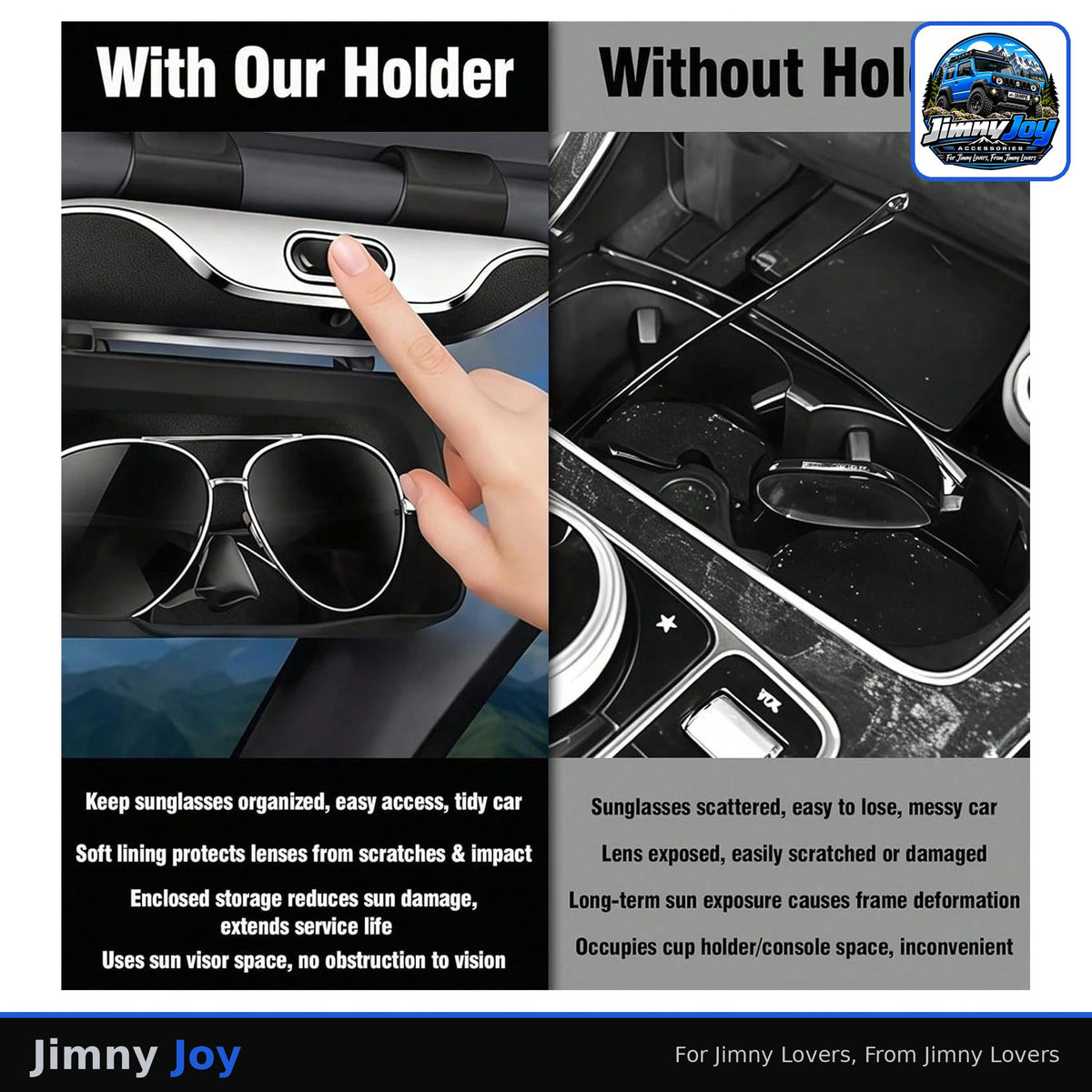 Jimny Joy Sun Visor Sunglasses Holder 🕶️